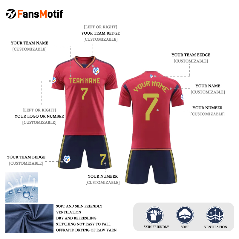 【 Senior jersey customization 】GS Customized football shirt team adult game shirt short sleeve - fansmotif