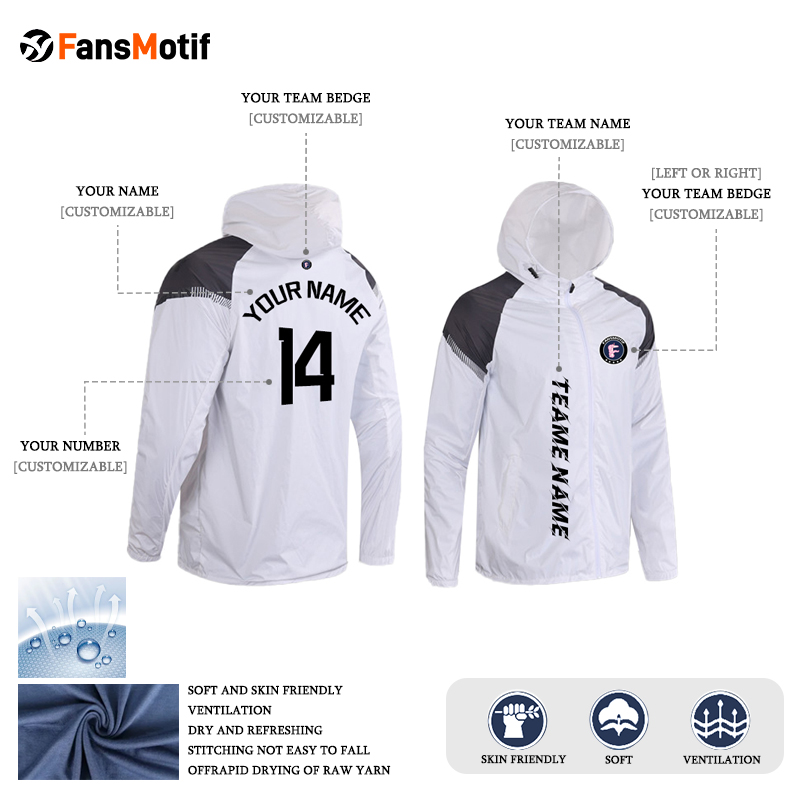 【 High Quality Windbreaker 】Gray reflective waterproof windbreaker High quality windbreaker - fansmotif