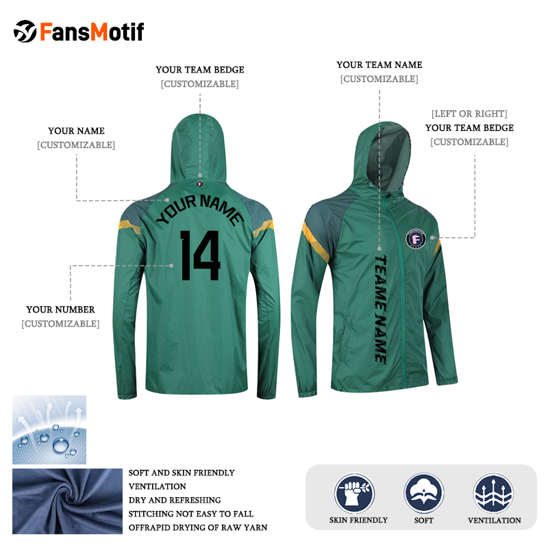 【 High Quality Windbreaker 】Dark green reflective waterproof windbreaker High quality windbreaker - fansmotif