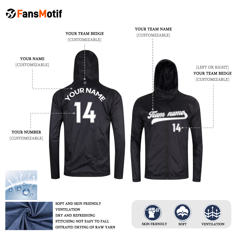 【 High Quality Windbreaker 】Black reflective waterproof windbreaker High quality windbreaker - fansmotif