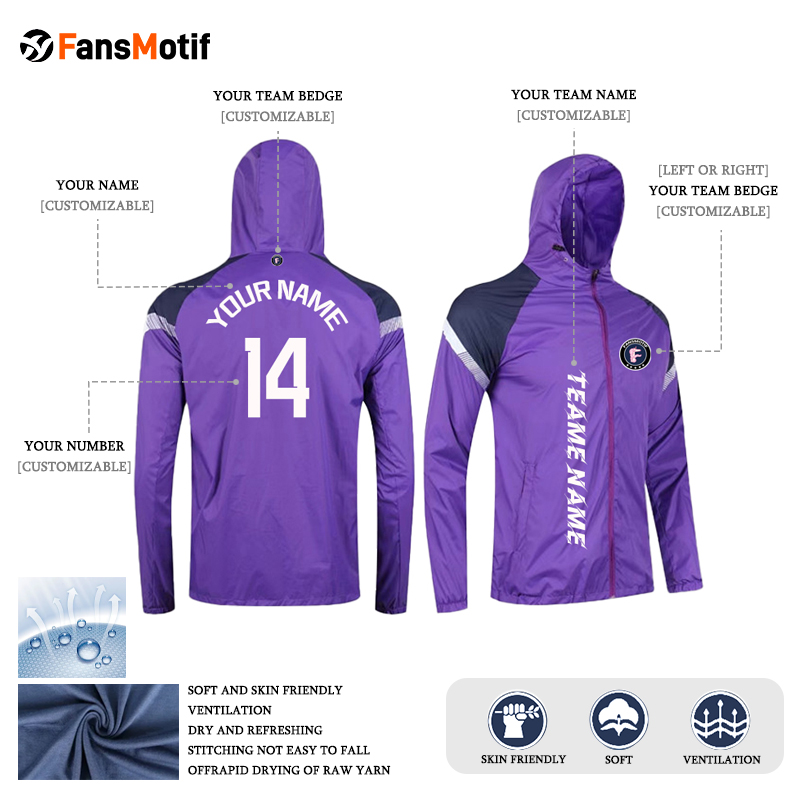 【 High Quality Windbreaker 】Purple reflective waterproof windbreaker High quality windbreaker - fansmotif