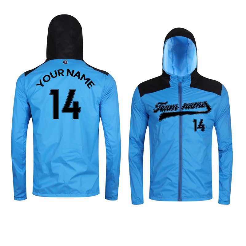 【 High Quality Windbreaker 】Blue reflective waterproof windbreaker High quality windbreaker - fansmotif