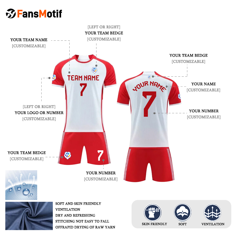 【 Senior jersey customization 】JB Football jersey set customized quick-drying jersey - fansmotif