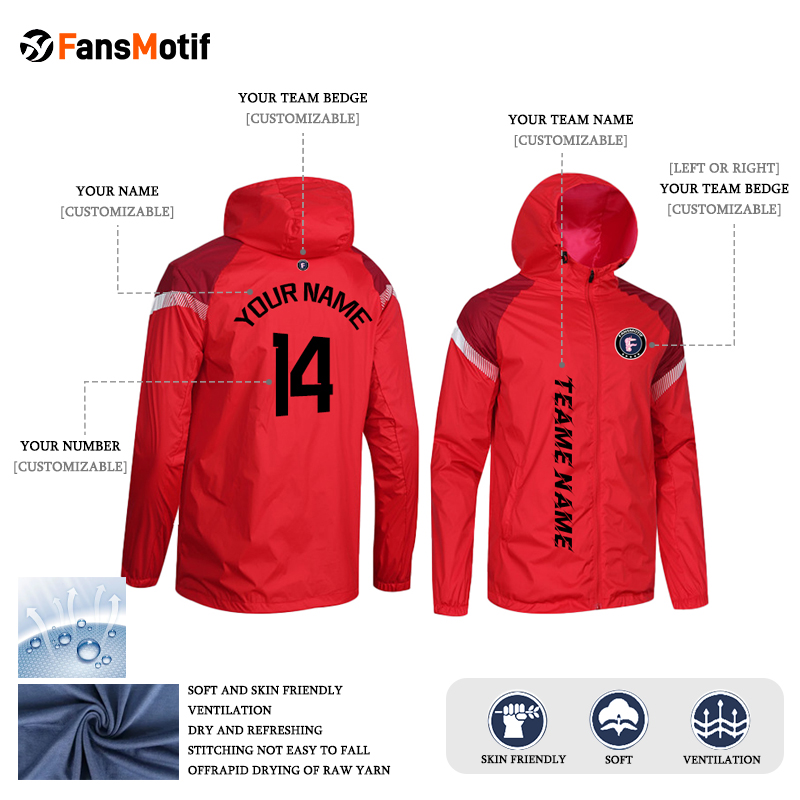 【 High Quality Windbreaker 】Red reflective waterproof windbreaker High quality windbreaker - fansmotif