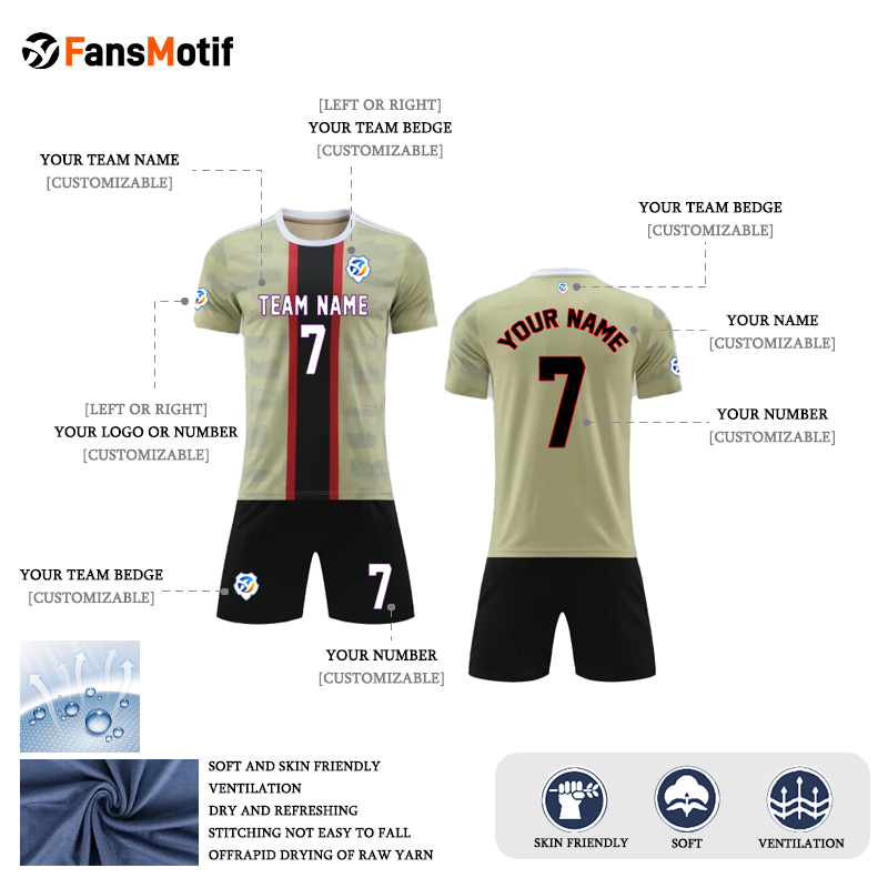 【 Senior jersey customization 】JA Adult football jerseys Match jerseys High quality jerseys - fansmotif