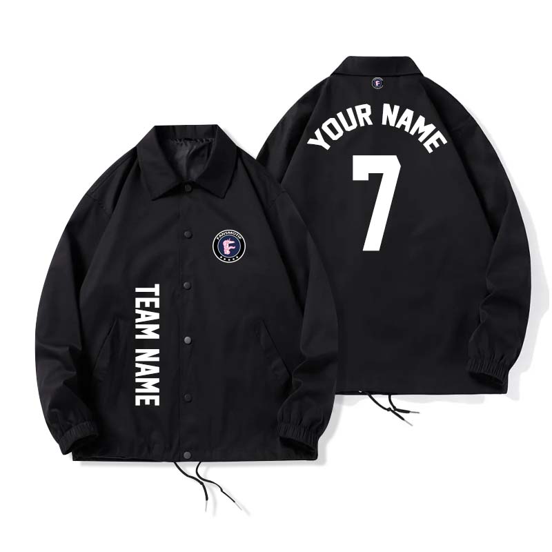 【 Fashion jacket 】 black Autumn and Winter jacket custom coat sportswear fashion clothing - fansmotif