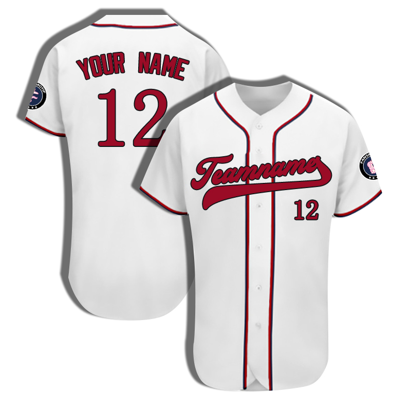【 Senior baseball apparel 】white American baseball apparel competition special clothing wear wear - fansmotif