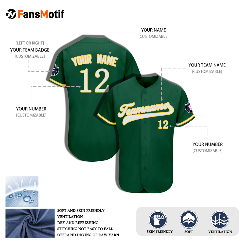【 Senior baseball apparel 】green American baseball apparel competition special clothing wear wear - fansmotif